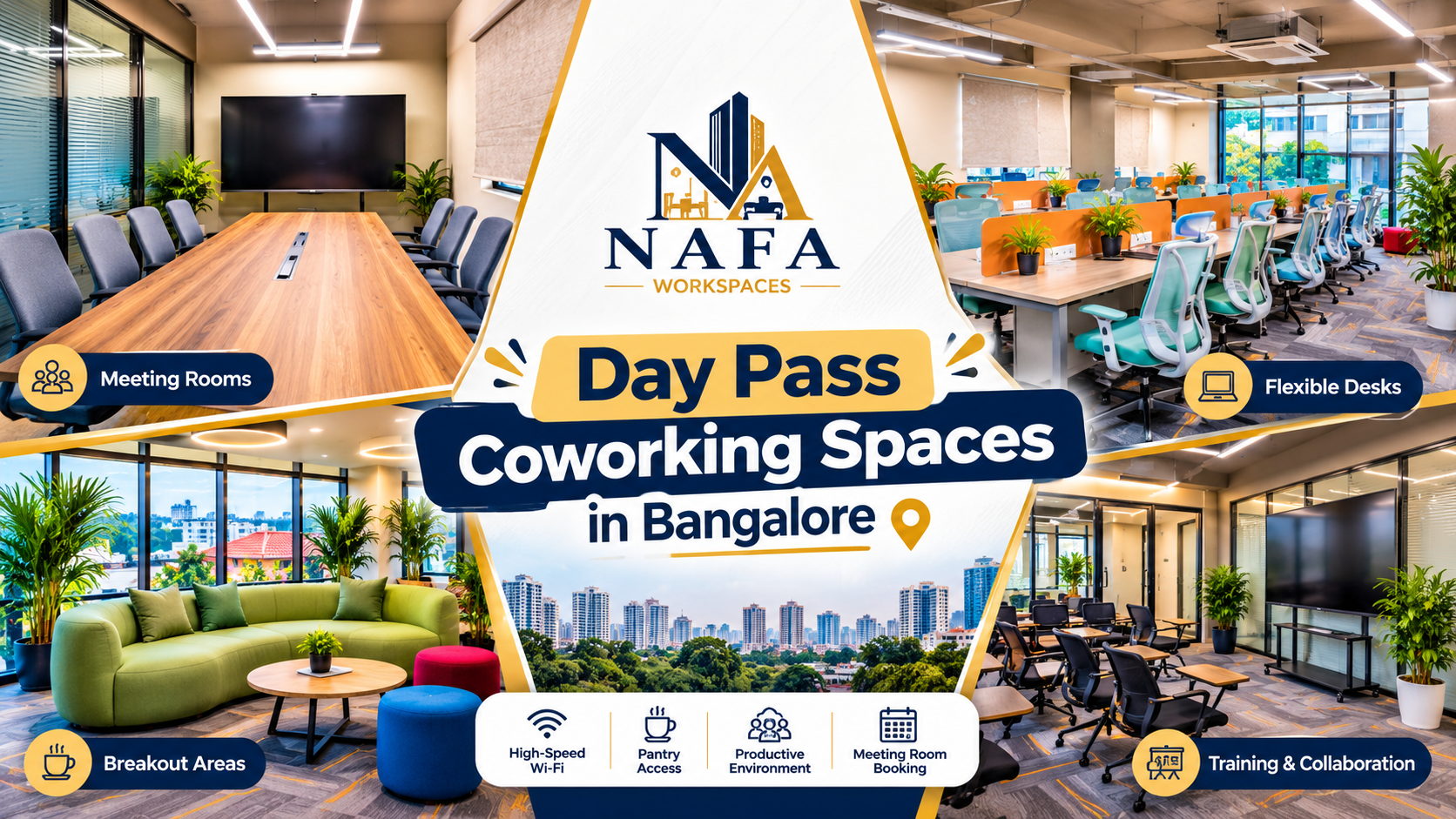 NAFA Workspaces day-pass booking and workspace facilities